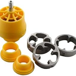 DY TOOLS Pipe Threading Dies for Electric Drill, Plastic Pipe Tap Die Set with 3 Dies, 3-Sizes 1/2'', 3/4'', 1'' Snap-on Pipe Threader Tool Attachments No Burr Threader Dies for PVC Pipe, Plastic Pipe-image-6