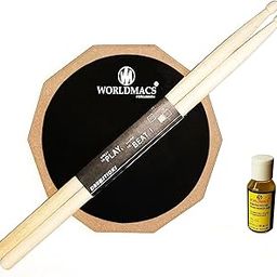 WORLDMACS 8 INCHES (POLYGON SHAPED) 2 SIDED DRUM PRACTICE PAD+BAG+ DRUMSTICKS+INNOVATED SMELL DIFFUSER LIQUID (59 ML)-image-67