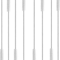CSOK Straw Cleaning Brush Stainless Steel Nylon Cleaner Brushes for Long Straw with Tiny Brush for Straw Sipper (8, White)-image-60