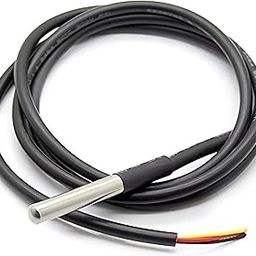 Hexonix DS18B20 Waterproof Digital Temperature Sensor Probe-1 Meter (100cm)-Unique 64-bit ID-Waterproof Temperature Sensor-Heat Resistant Thermal Cable-Black-30