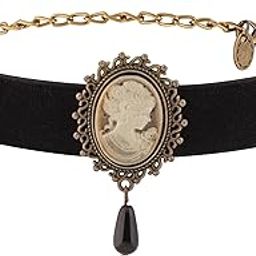 Gothic Black Cameo Victorian Choker, Black Choker, Gothic Vintage Necklace, Goth Jewelry, Christmas Jewelry Gift for Women-image-90