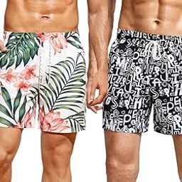 Men's Summer Cotton Printed Boxer Shorts, Elastic Waist Band with Side Pockets, for Workout,Training & Night wear - Pack of 2-picture-50
