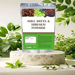 Natural Hair Growth Amla, Reetha, Shikakai powder for Hair growth Natural Hair cleanser 100% Pure and Natural Men & Women Reduces Dandruff-image-61