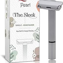 The Pearl Shaving Sleek Razor - Revolutionary Eco Friendly Cartridge Razor Alternative for Smooth Shave Experience, Single Blade Razor for All Skin Types | Holi Gift option-image-10