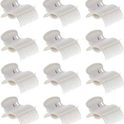 12Pcs ABS PVC Hot Roller Super Clips Hair Curler Claw Clamps for Women Beige Health & Beauty/Hair Care & Styling/Rollers & Curlers-image-24