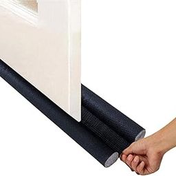 Door Seal Twin Draught Draft Guard Door Closer Bottom Black Sealing Strip Adjustable Door Draft Blocker Insulator Isolation The Light Washable (39 Inch)-image-61