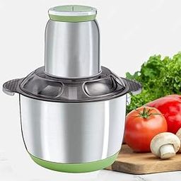Actigimoto Electric Chopper, Meat Grinders with Stainless Steel Bowl Heavy 220W Motor - 2 Speed Modes for Kitchen Food Processor, Meat, Vegetables, Onion, Mince (Electric, 2 Liter)-picture-17