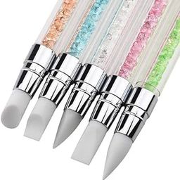 EZELFLOW BEAUTY 5 pcs Silicone Nail Art Pens Nail Carving Pen Nail Art Carving Drawing Brushes Gel Nail Art Carving Pen I Nail Art Pen I Silicon Nail Art Pen I Glitter Gel Pen (5pc Nail Tool Silicone)-picture-19