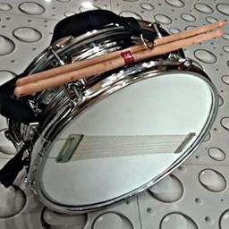 Sai musical 14 inch x 5.5 inch snare drum in steel finish with chrome hardware drum set OK-image-74