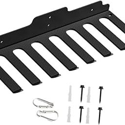 UJEAVETTE® Barbell Rack Wall Mount Barbell Mount Rack Sturdy Weight Bar Holder for Home 8 Hooks-14