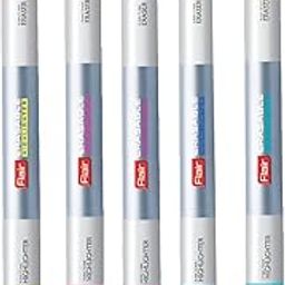 FLAIR Creative Series Erasable Chisel Point 1 to 4 mm Highlighter Blister Pack | Easily Erase What You Highlight | Non Toxic & Safe of Childrens | Set of 5 Different Shades-28