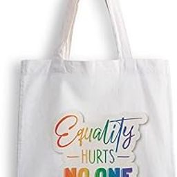 Canvas Tote Bags for Women, College Bag for Girls, Tote Bag for Shopping, Travel & Beach Bags for Women - Equality - D No - 054-image-79