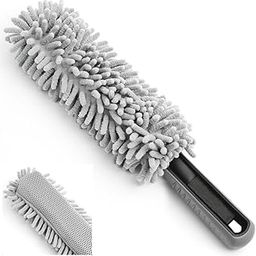 JAYTOP Microfiber Brush for Car Interior Cleaning||Multipurpose Duster for Home and Car Cleaning||Cleaning Essential Accessories||14 inch Scratch Free Small Duster for All Type of Cleaning|| (Grey)-11