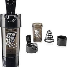 Lifelong Protein Shaker|100% Leakproof Stylish Protein Shaker Bottle with Extra Compartment|BPA Free Sipper Bottle|Gym Bottle for Protein- 500ml (LLSHB02, Black),Plastic-image-13