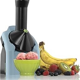 Yonanas 902AB Classic Vegan Non-Dairy Frozen Fruit Soft Serve Dessert Maker, BPA Free, Includes 36 Recipes, 200-Watts, Blue-image-53