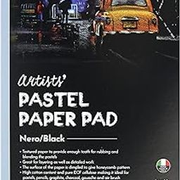 Brustro Artists Pastel Paper Pad | 24 Sheets (160 GSM), Colour – Black, Size – 3.5 X 5.5 inches | Ideal for Pastels, Pencils, Graphite, Charcoal.-image-50