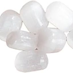 Solsticeshards Natural Stone - Healing Cleansing Crystal for Clarity and Calm, Meditation, Energy also Cleanse and recharge other Crystals Selenite Tumble 2 Piece-image-33