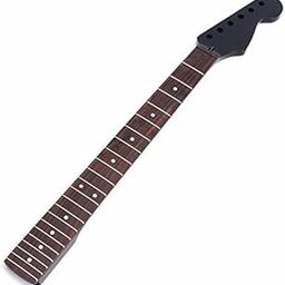 ELBME Electric Guitar Neck for ST Parts Replacement 22 Fret Maple Rosewood Black-image-6