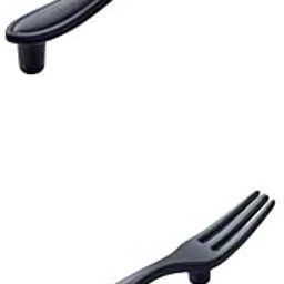 HEAVENGLOW 2X Creative Matt Black Spoon Fork Pull Handle Kitchen Cabinet Door Knob-image-10