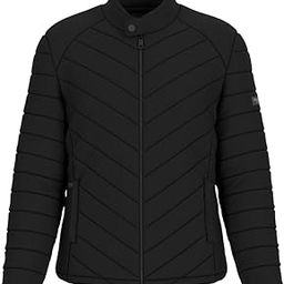 Jet Black Solid Band Collar Full Sleeve Biker Jacket-image-49