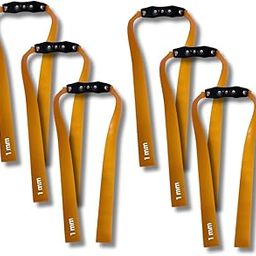 MARKSMAN® Set of 6 Gold Slingshot Rubber Bands for Sports Enthusiasts and Target Practice | Natural Latex Rubber Catapult Bands | Slingshot Replacement Flat Band-image-66