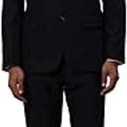 Men Slim Fit Solid Pattern Polyester Blend Narrow Collar Full Sleeve Formal Suit (Size: 44)-PMDP04689-B6 Blue-picture-23