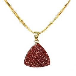 Shivanjali Plus Gems - Trillion Shape Sun Gemstone Pendant/Locket with chain Charms Healing Stone Pendant for Girl, Boys, Women, Men and Best Gift Item Size - 22 x 22 x 6 mm Approx.-image-72