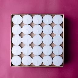 Samskara Wax Tealight Candels | Non Toxic Smokeless Candles Perfect for Home Decor, Prayers, Rituals |No Residue Long Lasting| 3-Hours Burn Time (Set of 100, UNSCENTED)-image-49