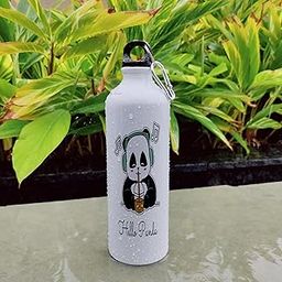PALESAA Designer Hello Panda Printed Aluminium Sipper Bottle With Hook Ideal for all Age Groups (600, Round, 1, 600ml Sipper)-image-76