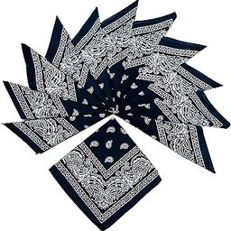 Black Men & Women Printed Bandana (Pack of 12)-image-97