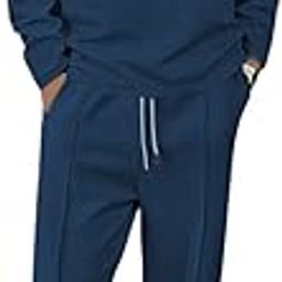 Jawdrobe Men’s Waffle-Check Co-Ord Set | Self-Textured Collar Top | Drawstring Jogger Pants | Cotton-Blend Loungewear/Night-Suit | Casual Travel & Streetwear Two-Piece-image-92