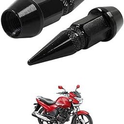 LOVMOTO Universal Spiked Valve Caps,Aluminum Alloy Dustproof and Waterproof Tire Valve Stem Caps, Suitable for Cars, Trucks and Motorcycles (2PCS Black) Comfortable with ACH-iev-er-image-123