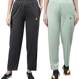 Regular Fit Multicolor Women Trackpants Pack of 2-MACK57833-3