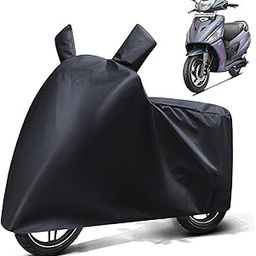 FABTEC Waterproof Scooty Body Cover Compatible with Hero Maestro Edge 125, A1 (Black)-24