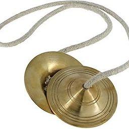 UAPAN Metal Craft Brass Manjeera Traditional Instrument Indian Music hand Cymbal (3 Inches, Pair)-21