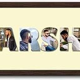 All in One Name Collage Photo Frames, Best Customized Gifts Personalized Alphabet Letter Picture Photo Frame, Memorable Gift for Birthday, Mother's Day, Wedding, Anniversary(13 Inch W X 6 Inch H)-image-6