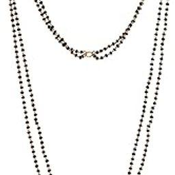 black beads Mangalsutra karimani 30" with vati No.1191A-image-67