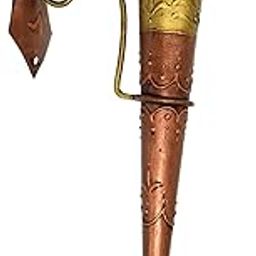 Antiques Nirmala Olympic Torch Metal Wall Hanging Mashal Handmade Oil lamp Home Wall Decor Candle Holder Iron 1 - Cup Candle Holder 18 inch(Multi Color, Gold, Brown, Pack of 1)-image-41