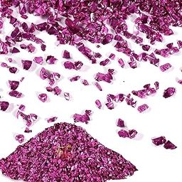 TIPTOP DECORATION Crystal Crushed Glass Glitter Flakes for Art and Craft (100 Grams) (1-3mm) (Pink Ruby)-image-87