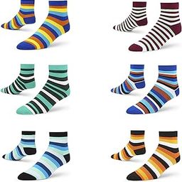 Men's and Women's Combed Cotton Ankle Length Socks (Pack of 6) (Multicolour, Free Size)-picture-13