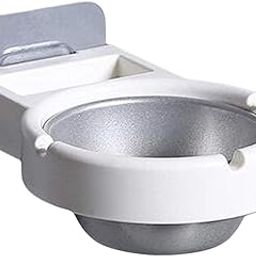 JASHKI ENTERPRISE Self Adhesive Wall Mounted Ashtray Waterproof Stainless Steel Ashtray for Bathroom, Home, Office & Outdoor Use Removable, Rustproof-image-99
