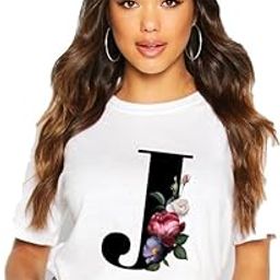 Graphic Flower Print A B C D E F G H I J K L M N O P Q R S T U V W X Y Z A to Z AlphabetTshirt for Men and Women-image-24