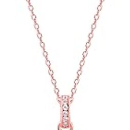 925 Sterling Silver Ornate Solitaire Zircon Rose Gold Pendant with Link Chain – Vintage-Inspired Sparkling Jewelry Gift for Women & Girls-image-46