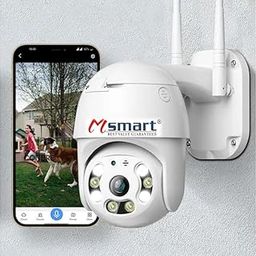 Machsmart® Ultra HD Security Camera, WiFi Camera, Auto Tracking & Light Alarm Floodlight & Colour Night Vision, Two-Way Audio, Plug-in Cable, Original Adapter by Leading Security System Supplier-18