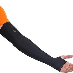 Premium Black UV Tan Sunblock Protection Arm Sleeves, Compression Cooling Unisex Hand Sleeves Made with Durable & Flexible Polyester - Ideal for Cricket, Cycling, Outdoor Activities Pack of 1-image-34