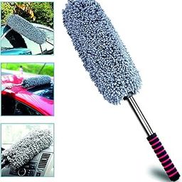 PrimAlite Car Cleaning Duster, Ultra Soft Microfiber Brush- Extendable Telescoping Handle Tool, Interior Exterior Multipurpose Cleaner for Car Office Home with Storage Bag, Lint Free-Grey (pack of 1)-image-16