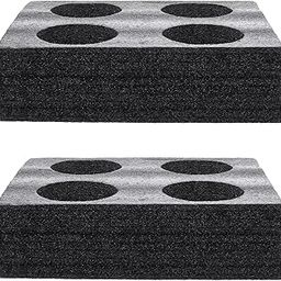 STOBOK 2pcs Cup Carrier Tray Foam Drink Carrier Holder Trays Coffee Cup Fixing Tray Black Takeout Cup Holders Beverage Carrier Trays Beverage Packaging Supplies (4-Hole)-image-39