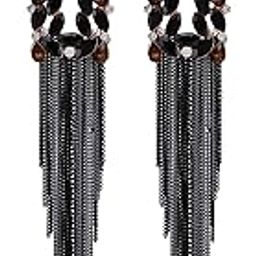 Jewellery Earings for women Crystal Tassel Handmade Earrings for Girls and Women-40