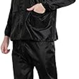 Men Waterproof Raincoat or Rainsuit Set - Includes Top and Bottom, Adjustable Hood, Inner Mobile Pocket, and Storage Bag - Polyester Reversible Double Layer Design Breathability-image-96