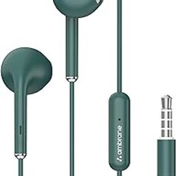 Ambrane Wired in Ear Earphones with in-line Mic for Clear Calling, 14mm Dynamic Drivers for BoostedBass, 3.5mm Jack, Multi-Functional Controller (Stringz 38 Lite, Green)-30